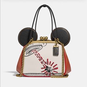NWT Coach X Keith Haring Kisslock Mickey Mouse bag